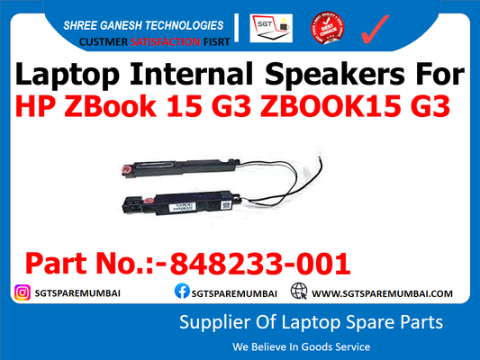 Laptop Internal Speakers For HP ZBook 15 G3 ZBOOK15 G3 Part No.:-848233-001