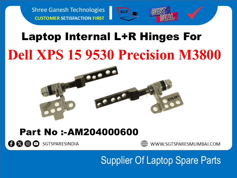 Laptop Internal L+R Hinges For Dell XPS 15 9530 Precision M3800 Part No :-AM204000600