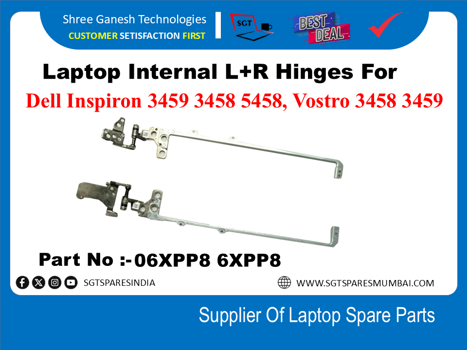 Laptop Internal L+R Hinges For Dell Inspiron 3459 3458 5458, Vostro 3458 3459  Part No :-06XPP8 6XPP8