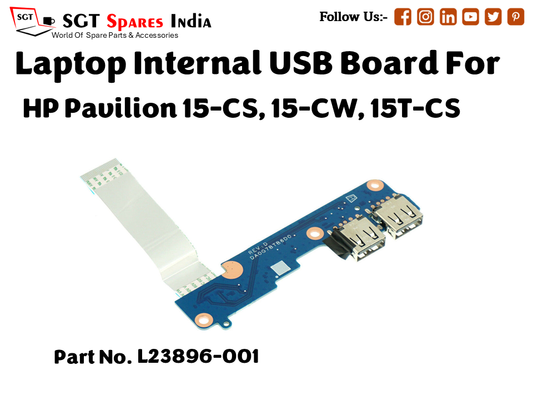 laptop Internal USB or IO board For HP Pavilion 15 CS, 15 CW, 15T CS  Part no. L23896 001