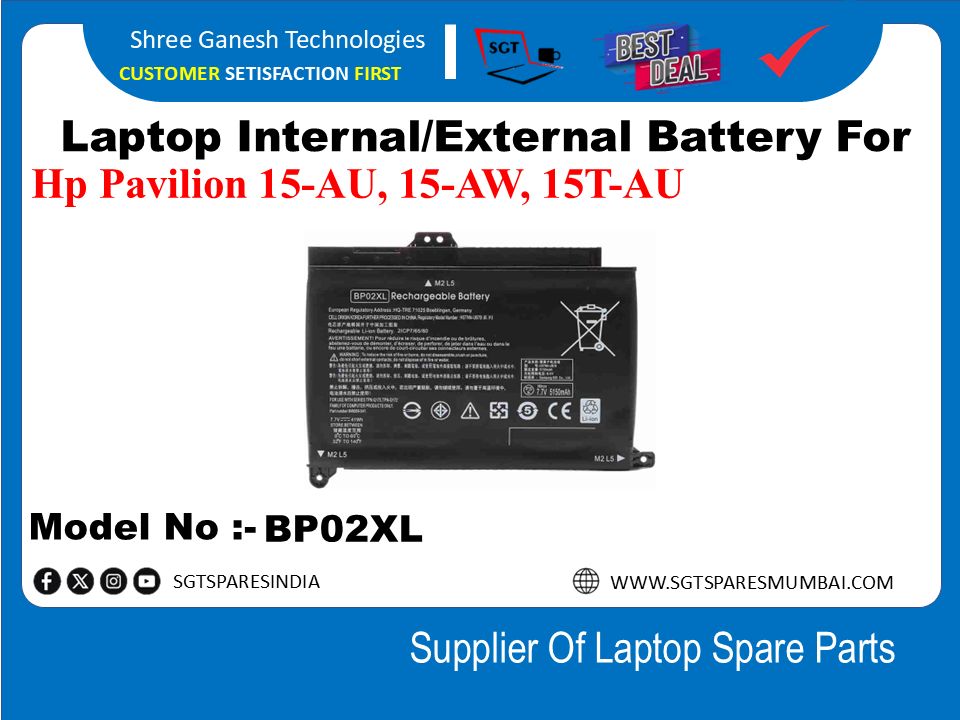 H-P BP02XL Internal Battery For Hp Pavilion 15-AU, 15-AW, 15T-AU