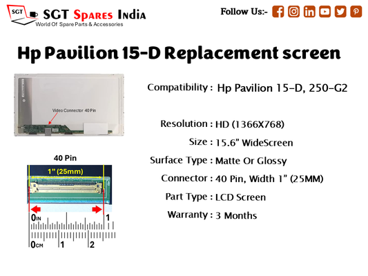 Hp Pavilion 15-D Replacement screen