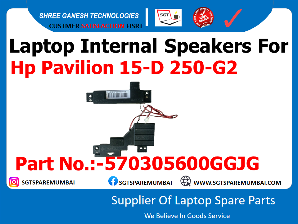 Laptop Internal Speakers For Hp Pavilion 15-D 250-G2 Part No.:-570305600GGJG