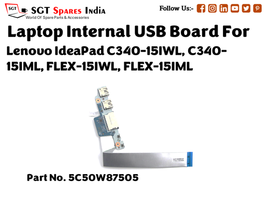 laptop Internal USB or IO board For Lenovo IdeaPad C340 15IWL, C340 15IML, FLEX 15IWL, FLEX 15IML Part no. 5C50W87505