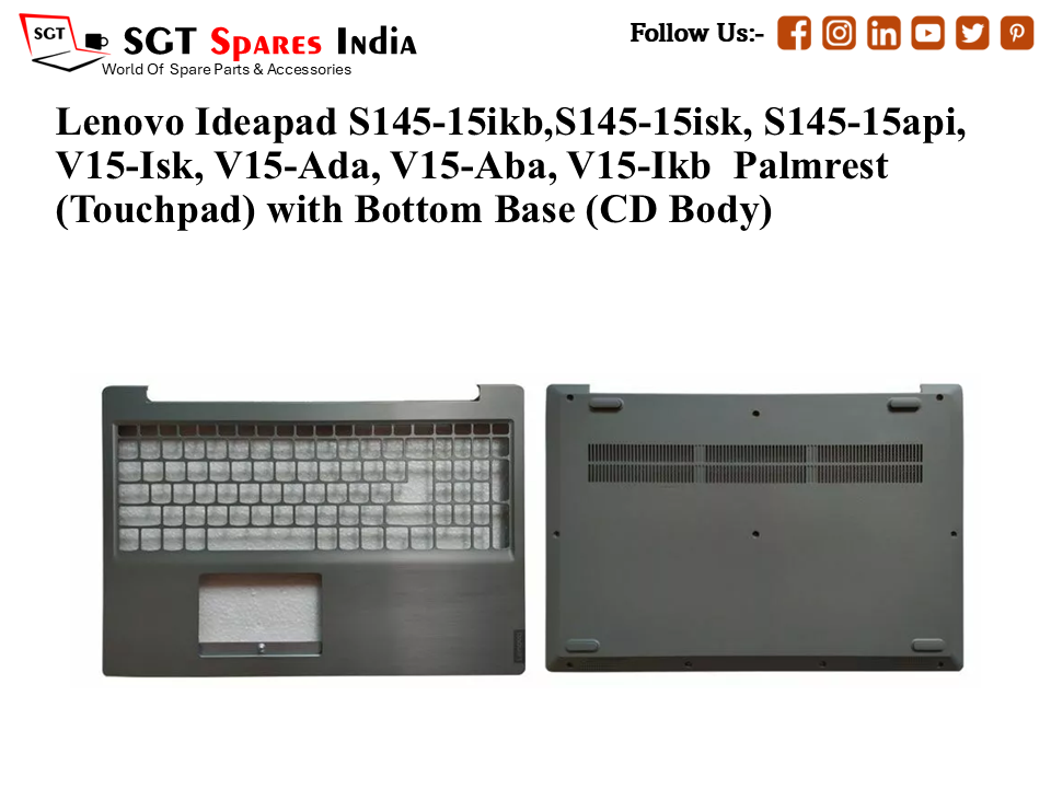 Lenovo Ideapad S145-15ikb,S145-15isk, S145-15api, V15-Isk, V15-Ada, V15-Aba, V15-Ikb Palmrest (Touchpad) with Bottom Base (CD Body)