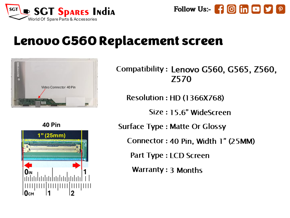 Lenovo G560 Replacement screen