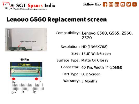 Lenovo G560 Replacement screen