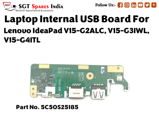 laptop Internal USB or IO board For Lenovo IdeaPad V15 G2ALC, V15 G3IWL, V15 G4ITL  Part no. 5C50S25185 ns-d525  ns-d45
