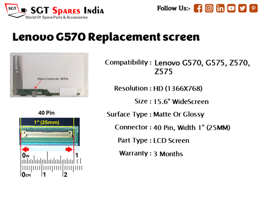 Lenovo G570 Replacement screen