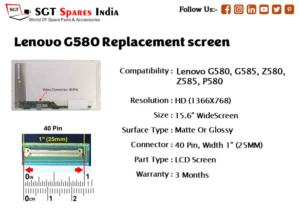 Lenovo G580 Replacement screen