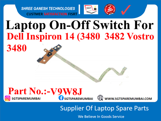 Laptop On-Off Switch For Dell Inspiron 14 (3480 3482 Vostro 3480 Part No.:-V9W8J