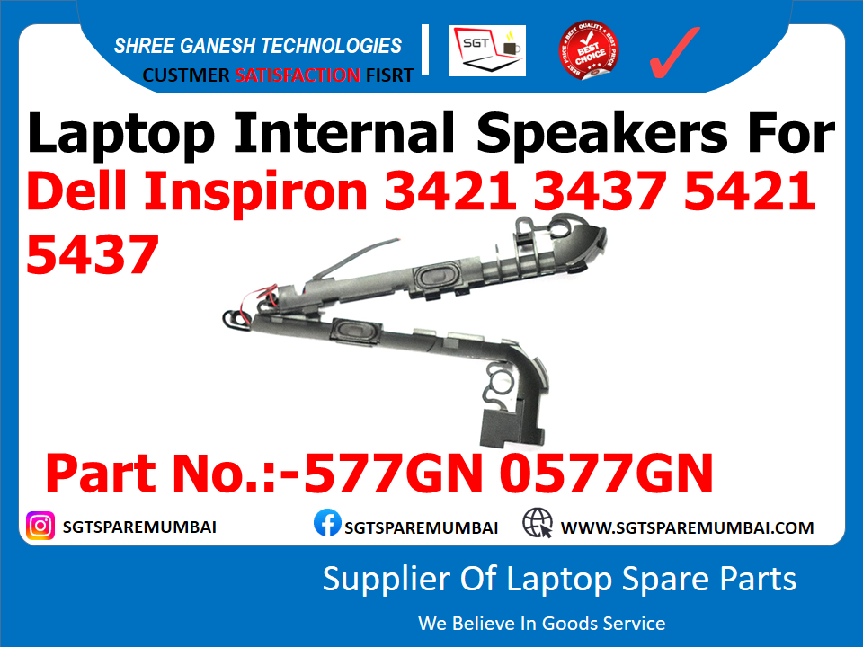 Laptop Internal Speakers For Dell Inspiron 3421 3437 5421 5437 Part No.:-577GN 0577GN