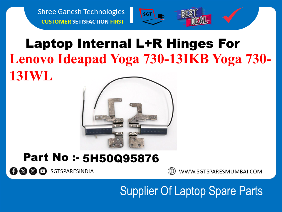 Laptop Internal L+R Hinges For Lenovo Ideapad Yoga 730-13IKB Yoga 730-13iwl Part No :- 5H50Q95876