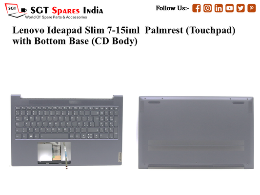 Lenovo Ideapad Slim 7-15iml Palmrest (Touchpad) with Bottom Base (CD Body)