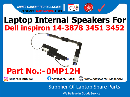 Laptop Internal Speakers For Dell inspiron 14-3878 3451 3452 Part No.:- 0MP12H