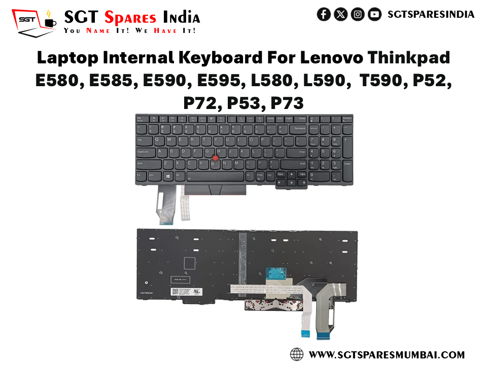 Laptop Internal Keyboard For Lenovo Thinkpad E580, E585, E590, E595, L580, L590, T590, P52, P72, P53, P73