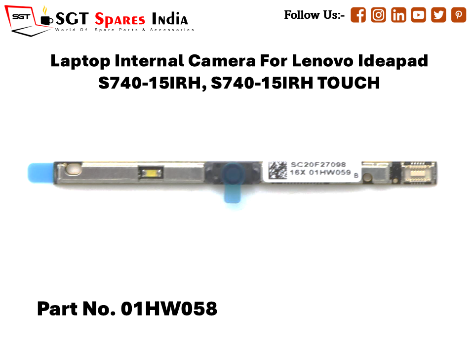 Laptop Internal Camera For Lenovo Ideapad S740-15IRH, S740-15IRH TOUCH Part No. 01HW058