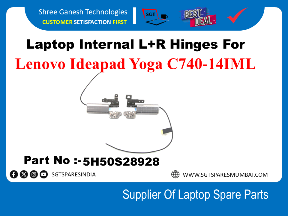 Laptop Internal L+R Hinges For Lenovo Ideapad Yoga C740-14IML Part No :-5H50S28928