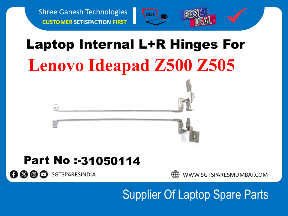 Laptop Internal L+R Hinges For Lenovo Ideapad Z500 Z505 Part No :-31050114