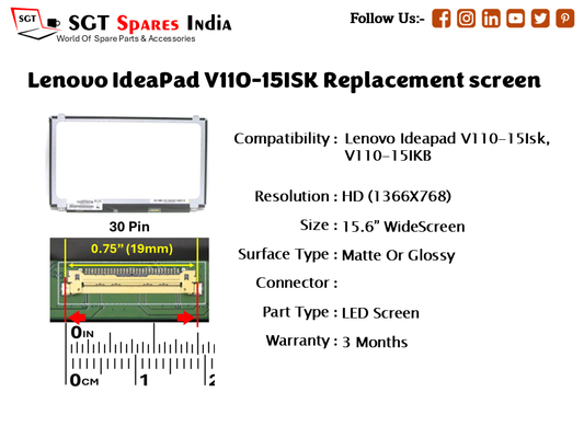 Lenovo IdeaPad V110-15ISK Replacement screen