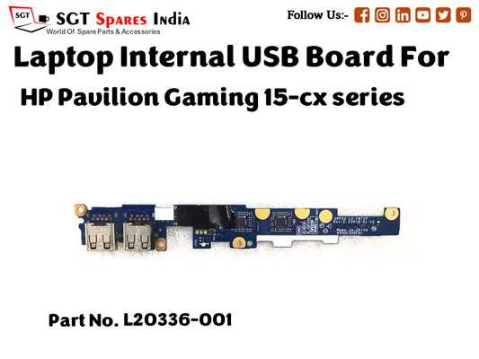 laptop Internal USB or IO board For HP Pavilion Gaming 15 cx series   Part no. L20336 001