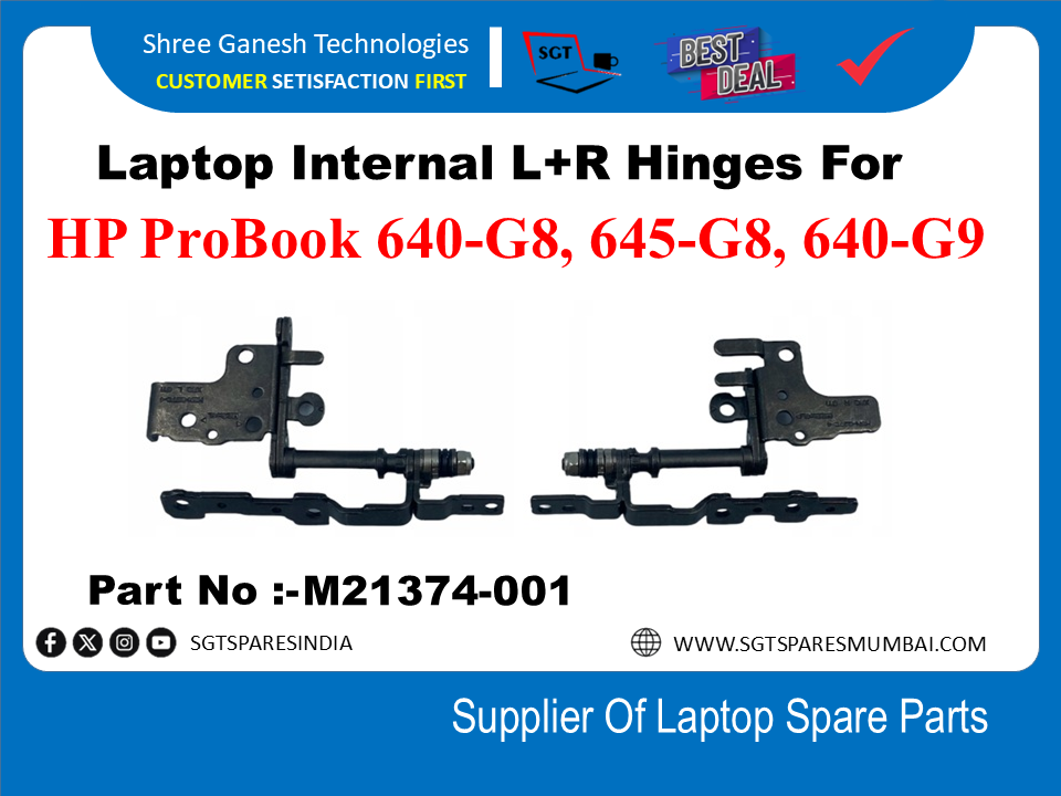 Laptop Internal L+R Hinges For HP ProBook 640-G8, 645-G8, 640-G9  Part No :- M21374-001