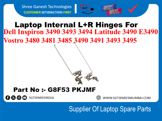 Laptop Internal L+R Hinges For Dell Inspiron 3490 3493 3494 Latitude 3490 E3490 Vostro 3480 3481 3485 3490 3491 3493 3495 Part No :- GBF53 PKJMF