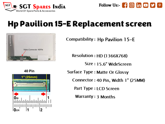 Hp Pavilion 15-E Replacement screen