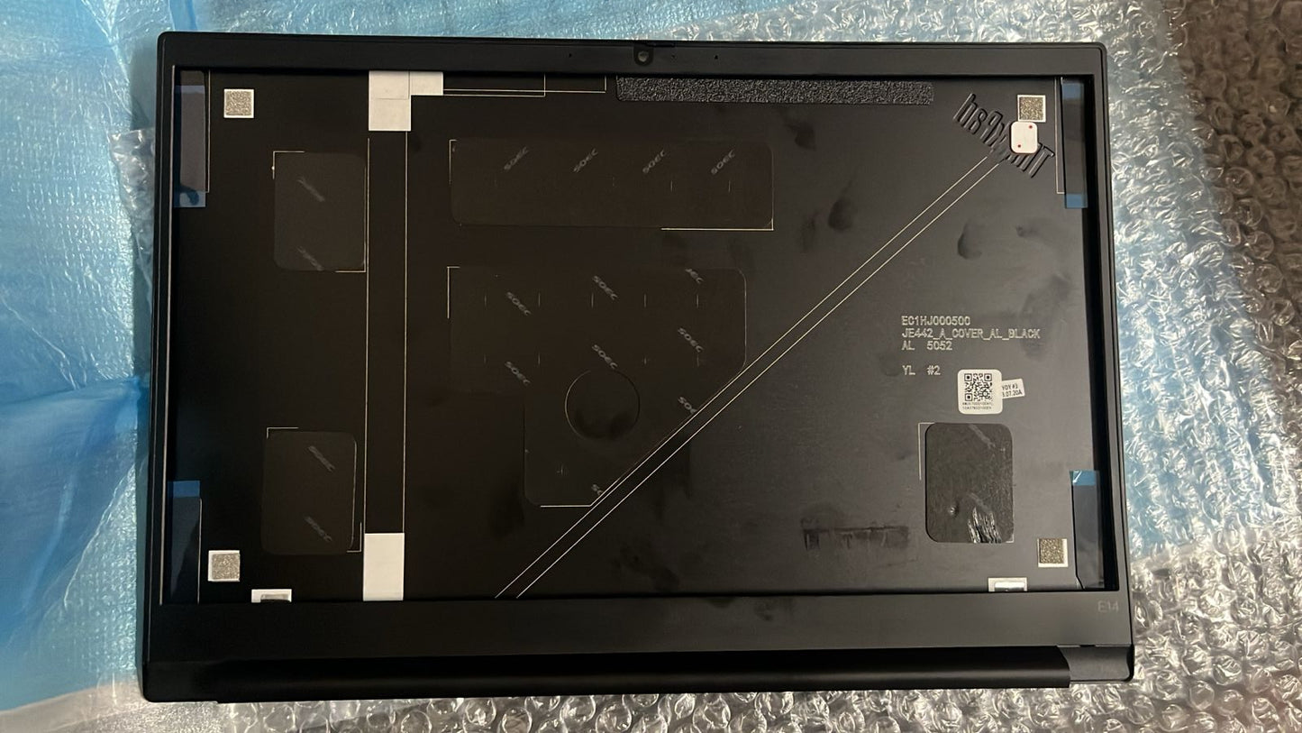 Lenovo Thinkpad E14 Gen1 Laptop Lcd Top Cover Bezel with Touchpad Palmrest and Bottom Base Full Body Assembly