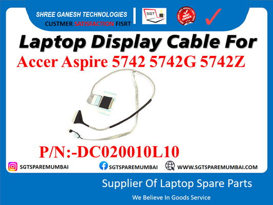 Accer Aspire 5742 5742G 5742Z P/N:-DC020010L10 के लिए लैपटॉप डिस्प्ले केबल