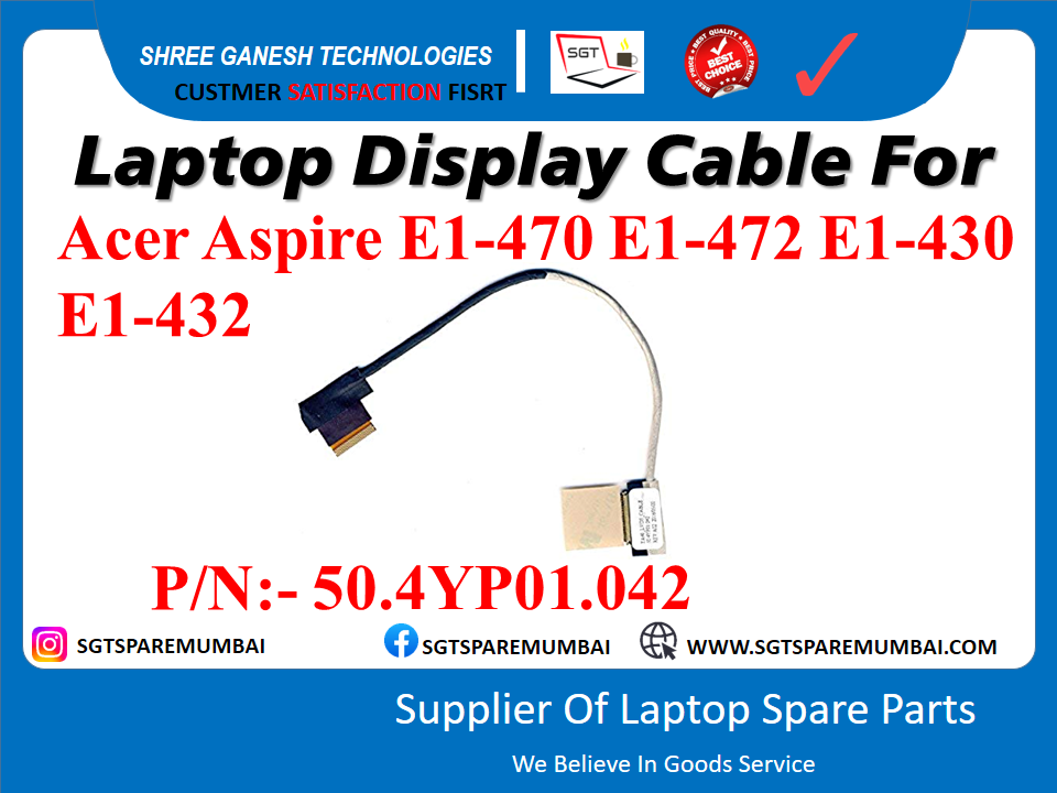 Laptop Display Cable For Acer Aspire E1-470 E1-472 E1-430 E1-432 P/N:- 50.4P01.042