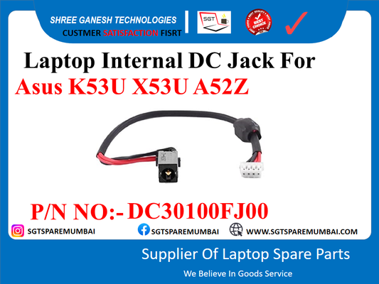 Laptop Internal DC Jack For Asus K53U X53U A52Z P/N NO: - DC30100FJ00