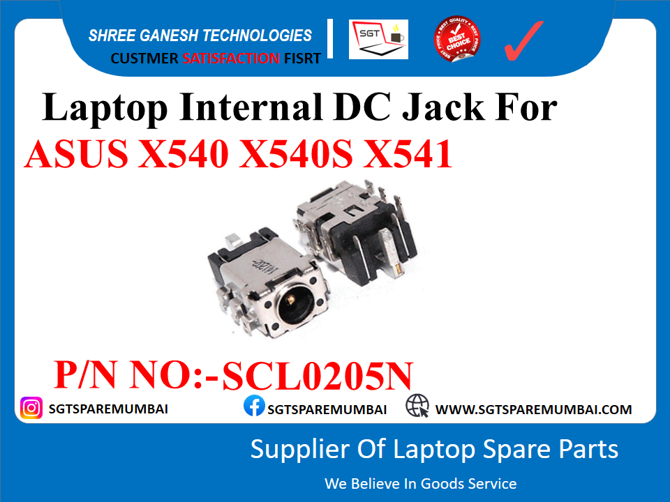 Laptop Internal DC Jack For ASUS X540 X540S X541 P/N NO:-SCL0205N