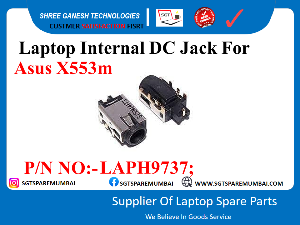 Laptop Internal DC Jack For Asus X553 m P/N NO: - LAPH9737;