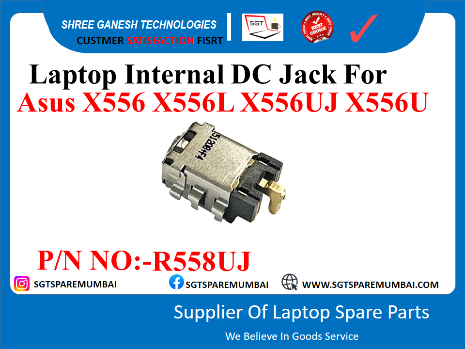 Laptop Internal DC Jack For Asus X556 X556L X556UJ X556U P/N NO:-R558UJ