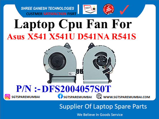 Laptop Cpu Fan For Asus X541 X541U D541NA R541S P/N : - DFS2004057SOT