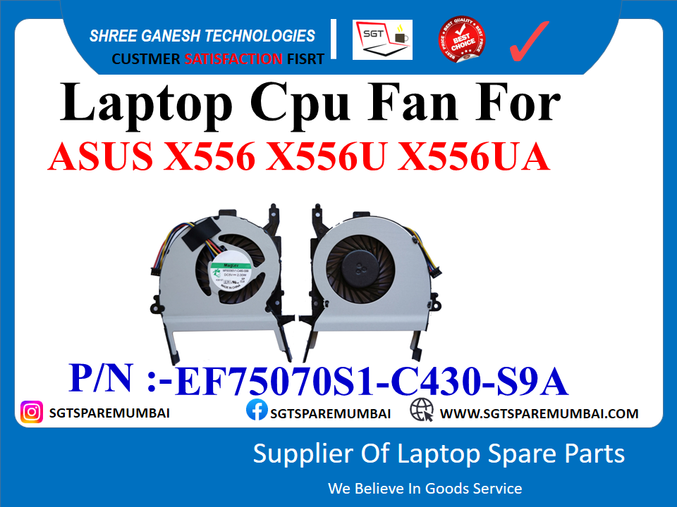 Laptop Cpu Fan For ASUS X556 X556U X556UA P/N :-EF75070S1-C430-S9A