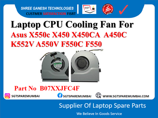 Laptop CPU Cooling Fan For Asus X550c X450 X450CA A450C K552V A550V F550C F550 Part No B07XXJFC4F