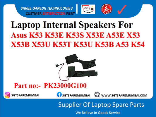 Laptop Internal Speakers For Asus K53 K53E K53S X53E A53E X53 X53B X53U K53T K53U K53B A53 K54 Part no:- PK23000G100