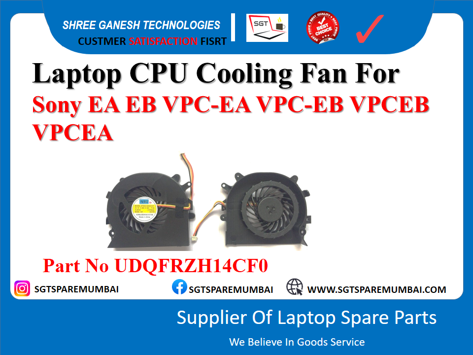 Laptop CPU Cooling Fan For Sony EA EB VPC-EA VPC-EB VPCEB VPCEA Part No UDQFRZH14CF0