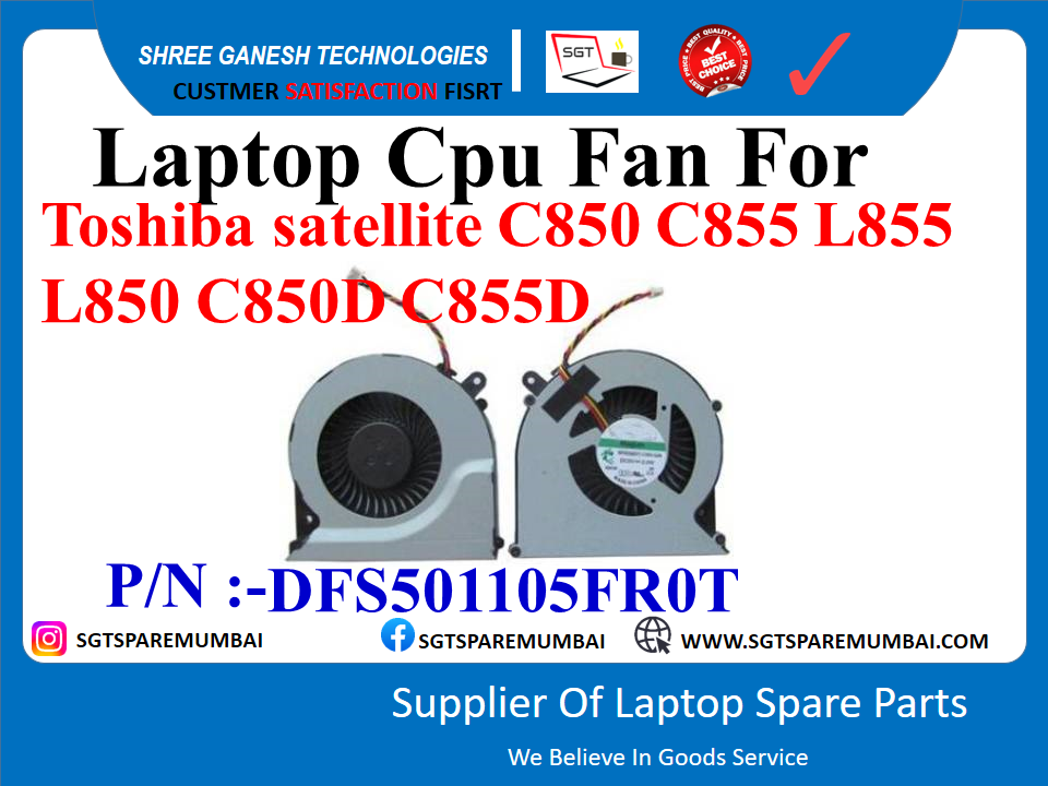 Laptop Cpu Fan For Toshiba satellite C850 C855 L855 L850 C850D C855D P/N :-DFS501105FR0T