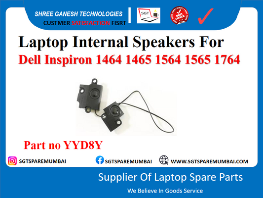 Laptop Internal Speakers For Dell Inspiron 1464 1465 1564 1565 1764 Part no YYD8Y