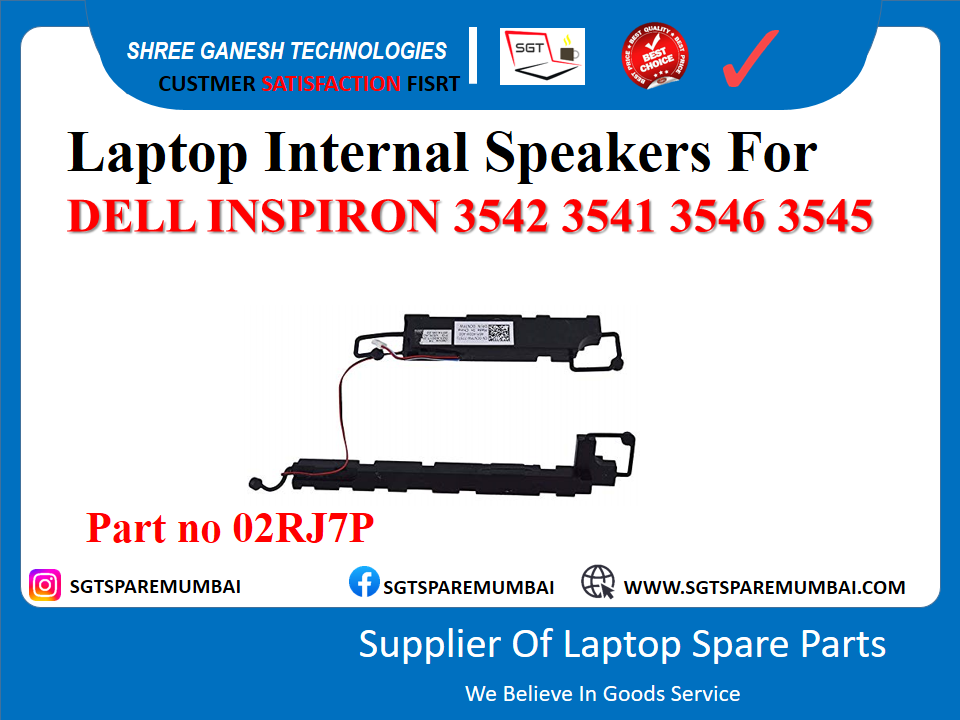 Laptop Internal Speakers For DELL INSPIRON 3542 3541 3546 3545 Part no 02RJ7P