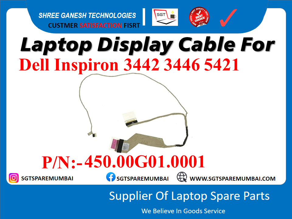 Laptop Display Cable For Dell Inspiron 3442 3446 5421 P/N:-450.00G01.0001