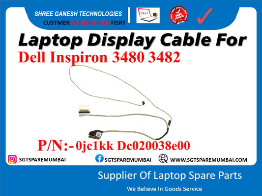 Laptop Display Cable For Dell Inspiron 3480 3482 P/N:-Ojeikk De020038e00