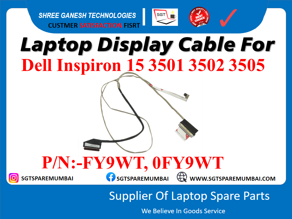 Laptop Display Cable For Dell Inspiron 15 3501 3502 3505 P/N:-F Y9WT, OF Y9WT