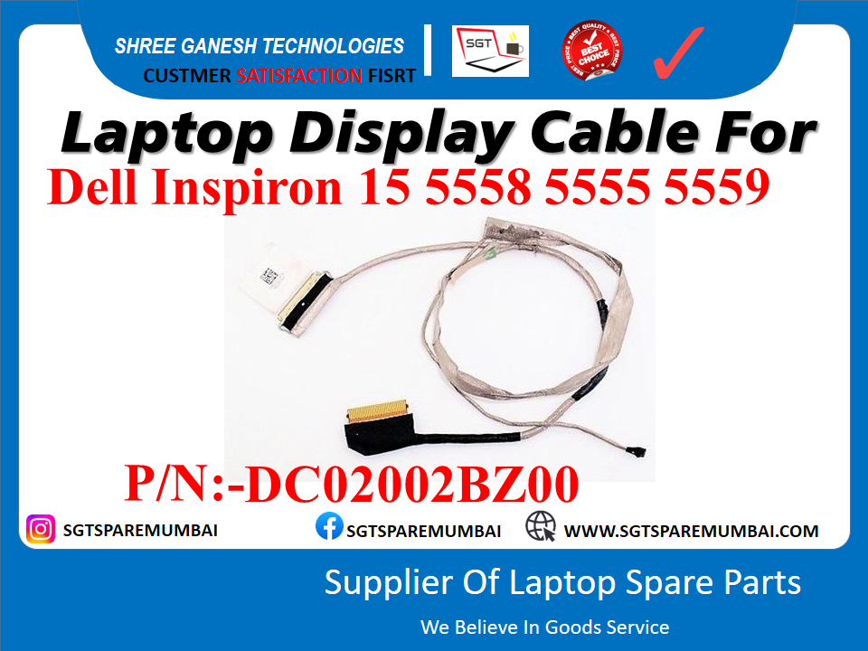 Laptop Display Cable For Dell Inspiron 15 5558 5555 5559 P/N:-DC02002B200