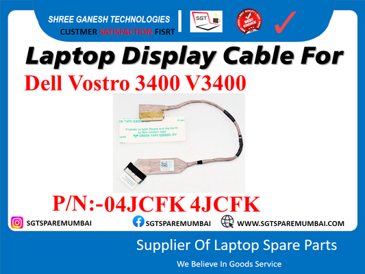 Laptop Display Cable For Dell Vostro 3400 V3400 P/N:-04JCFK 4JCFK