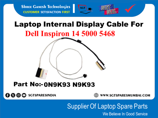 Laptop Internal Display Cable For Dell Inspiron 14 5000 5468 Part No:-ON9K93 N9K93