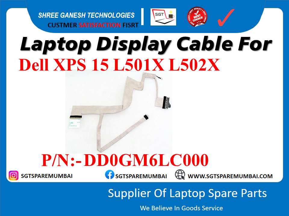 Laptop Display Cable For Dell XPS 15 L501X L502X P/N:- DDOGM6LC000